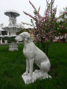 Preview: Hunde, Jagdhund, Skulptur, Steinfigur, Statue