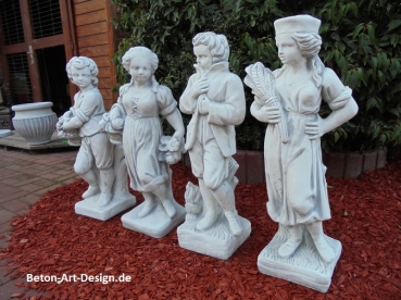 Preview: Steinfiguren Set, Gartenfiguren, Skulpturen, Statuen