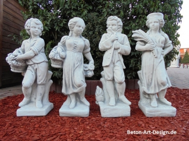 Preview: Steinfiguren Set, Gartenfiguren, Skulpturen, Statuen