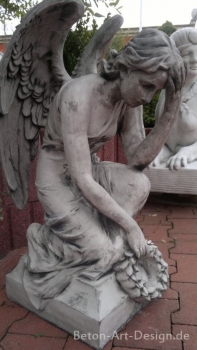 Preview: Engel, Steinfigur, Statue, Gartenfigur, Steinguss, Skulptur, Gartendekoration