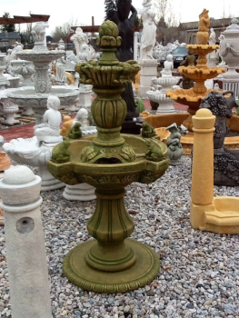 Gartenbrunnen, Etagenbrunnen mit Froschfiguren, Steinbrunnen, Springbrunnen, Park & Gartenfiguren, Steinguss