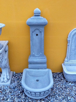 Preview: Wandbrunnen mit Bodenbecken Höhe: 123 cm, Park & Gartendekoration, Steinguss
