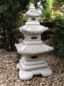 Preview: Steinlaterne, Japan Lampe, Feng Shui, Vogelhaus, Skulptur, Teehaus
