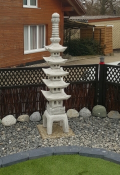 Preview: Steinlaterne, Stuba, Japan Lampe, Feng Shui, Gartendekoration, Steinfigur