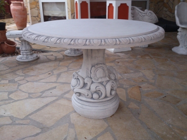 Steinmöbel, Sitzgruppe, Tisch, Hocker, Gartenbank