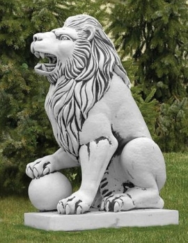 Preview: Löwe Steinfigur, Statue, Gartendekoration