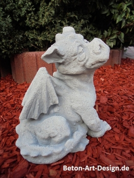 Preview: Drache, Skulptur, Steinfigur, Gartenfigur, Gartendekoration, Statue