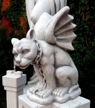 Preview: Steinfigur, Gargoyle, Statue, Frostsicher, Steinguss, Gartendeko