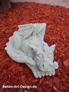 Preview: Drache, Skulptur, Steinfigur, Gartenfigur, Gartendekoration, Statue
