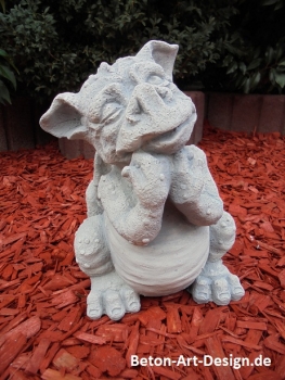 Drache, Skulptur, Steinfigur, Gartenfigur, Gartendekoration, Statue