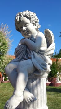 Engel, Steinfigur, Statue, Gartenfigur, Steinguss, Skulptur, Gartendekoration
