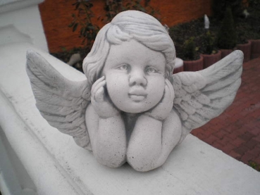 Preview: Engel, Steinfigur, Statue, Gartenfigur, Steinguss, Skulptur, Gartendekoration