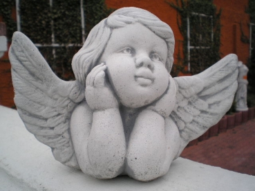 Preview: Engel, Steinfigur, Statue, Gartenfigur, Steinguss, Skulptur, Gartendekoration
