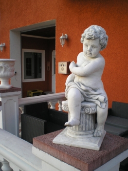 Preview: Engel, Steinfigur, Statue, Gartenfigur, Steinguss, Skulptur, Gartendekoration