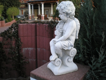 Preview: Engel, Steinfigur, Statue, Gartenfigur, Steinguss, Skulptur, Gartendekoration