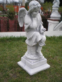 Preview: Engel, Steinfigur, Statue, Gartenfigur, Steinguss, Skulptur, Gartendekoration