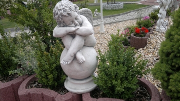 Preview: Engel, Steinfigur, Statue, Gartenfigur, Steinguss, Skulptur, Gartendekoration