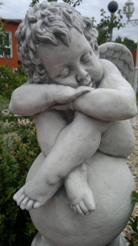 Preview: Engel, Steinfigur, Statue, Gartenfigur, Steinguss, Skulptur, Gartendekoration