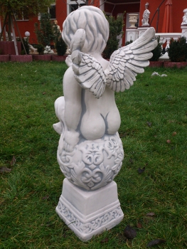 Preview: Engel, Steinfigur, Statue, Gartenfigur, Steinguss, Skulptur, Gartendekoration