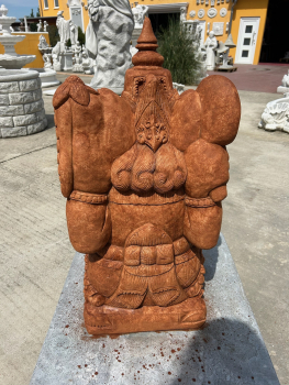 Gartenfigur, Ganesha / Elefantenbuddha, reich verziert, Park & Gartendekoration, Statue, Skulptur, Steinfigur, Steinguss