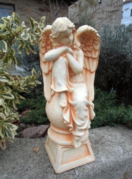 Garden figure "Angel on the ball" high 40 cm