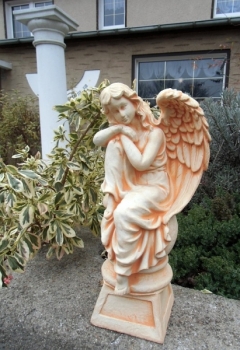 Garden figure "Angel on the ball" high 40 cm