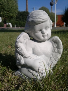 Preview: Engel, Steinfigur, Statue, Gartenfigur, Steinguss, Skulptur, Gartendekoration