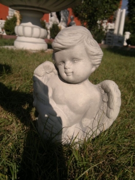 Preview: Engel, Steinfigur, Statue, Gartenfigur, Steinguss, Skulptur, Gartendekoration