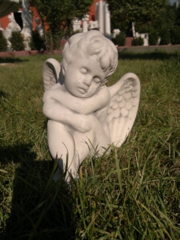 Preview: Engel, Steinfigur, Statue, Gartenfigur, Steinguss, Skulptur, Gartendekoration