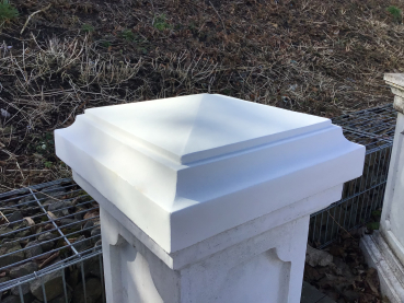 Pyramide Abdeckplatte, Tor und Zaunspfeiler, 45 cm x 45 cm Gartendekoration, Steinguss