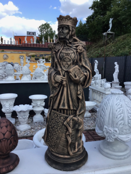 Gartenfigur, Steinfigur, Schachfigur, Königin, Skulptur, Park & Gartendekoration, Steinguss
