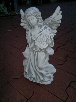 Preview: Engel, Steinfigur, Statue, Gartenfigur, Steinguss, Skulptur, Gartendekoration