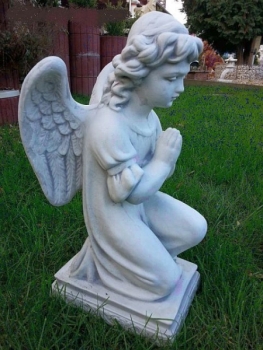 Preview: Engel, Steinfigur, Statue, Gartenfigur, Steinguss, Skulptur, Gartendekoration