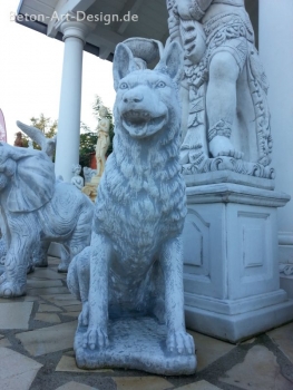 Preview: Hund, Gartenfiguren, Steinfiguren, Statuen, Skulpturen, Gartendekoration