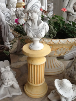 Figurensockel, Säule für Gartenfiguren, Steinguss, Winterhart