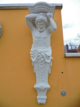 Karyatide, Konsole, Schlussstein, Stuck, Zierstuck, Gesims, Fassadenstuck