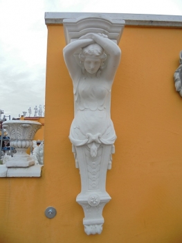 Karyatide, Konsole, Fassadenstuck, Fensterbank Konsole, Fassadenschmuck, Stuck, Gipsstuck