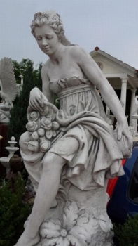 Garden Figure "Woman with Roses" high 151 cm
