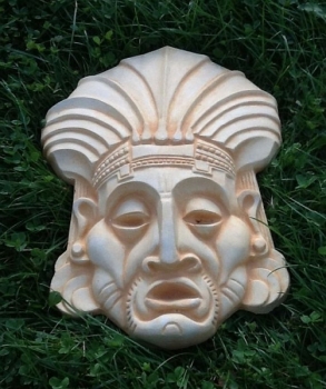 Relief, Maske, Skulptur, Wandbild, Steinguss, Fassadenstuck, Stuck, Ornament