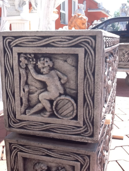 Pflanzschale, Steinfiguren, Gartenfiguren, Skulpturen, Statuen