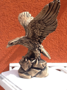 Adler Gartendekoration, Steinfigur, Skulptur, Gartenfigur, Frostsicher, Betonfigur