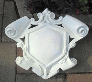 Preview: Wappen, Relief, Wandbild, Steinguss, Fassadenstuck, Stuck, Ornament