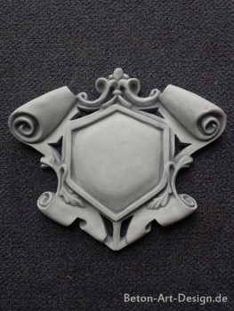 Preview: Wappen, Relief, Wandbild, Steinguss, Fassadenstuck, Stuck, Ornament