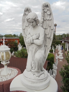 Preview: Engel, Steinfigur, Statue, Gartenfigur, Steinguss, Skulptur, Gartendekoration