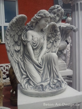 Preview: Engel, Steinfigur, Statue, Gartenfigur, Steinguss, Skulptur, Gartendekoration