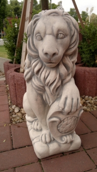 Preview: Löwen Steinfiguren, Statue, Gartendekoration
