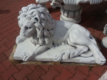 Preview: Löwen Steinfiguren, Statue, Gartendekoration