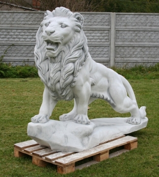 Preview: Löwe Steinfigur, Statue, Gartendekoration
