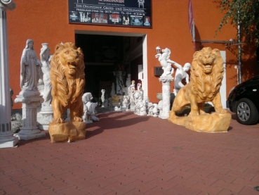 Preview: Löwe Steinfigur, Statue, Gartendekoration