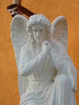Engel, Steinfigur, Statue, Gartenfigur, Steinguss, Skulptur, Gartendekoration